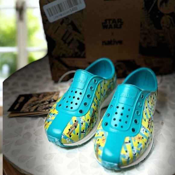 Native X Star Wars Limited Edition Kids Shoes C9 R2D2 Yoda Chewbacca Slip On - Picture 6 of 15